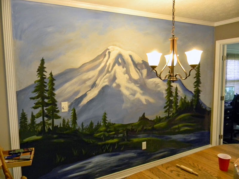 living room mural