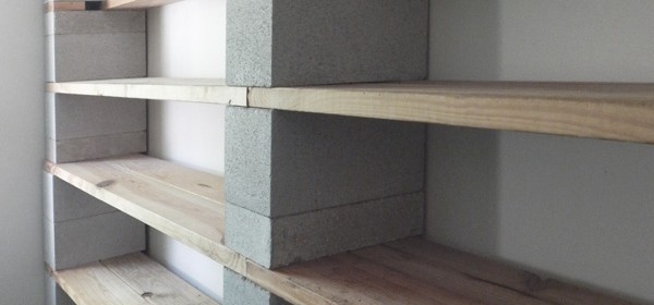 Easy-to-Build Modernist Cinder Block Bookshelves... That Actually Look