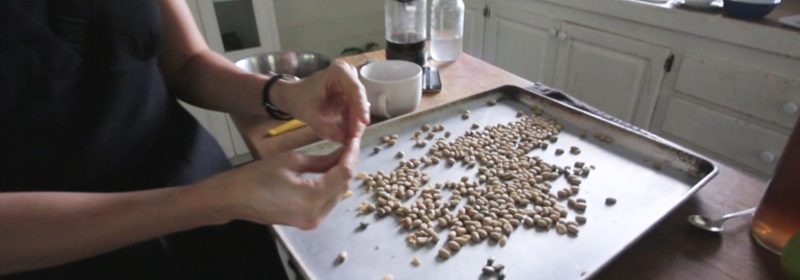 how-to-process-coffee-at-home-step-5-remove-parchment-layer