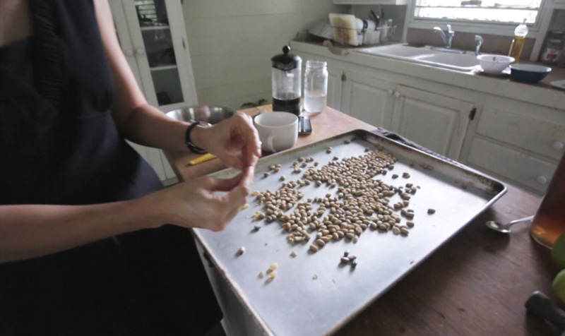 how to process coffee at home removing parchment layer