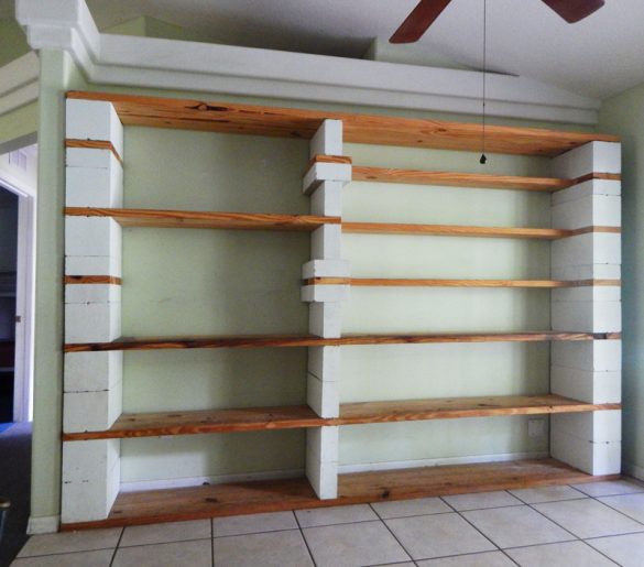 Easy-to-Build Modernist Cinder Block Bookshelves... That Actually Look